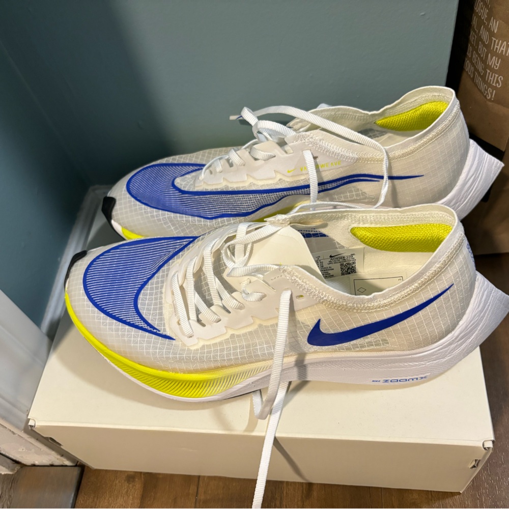 Nike White and Blue Athletic Shoes